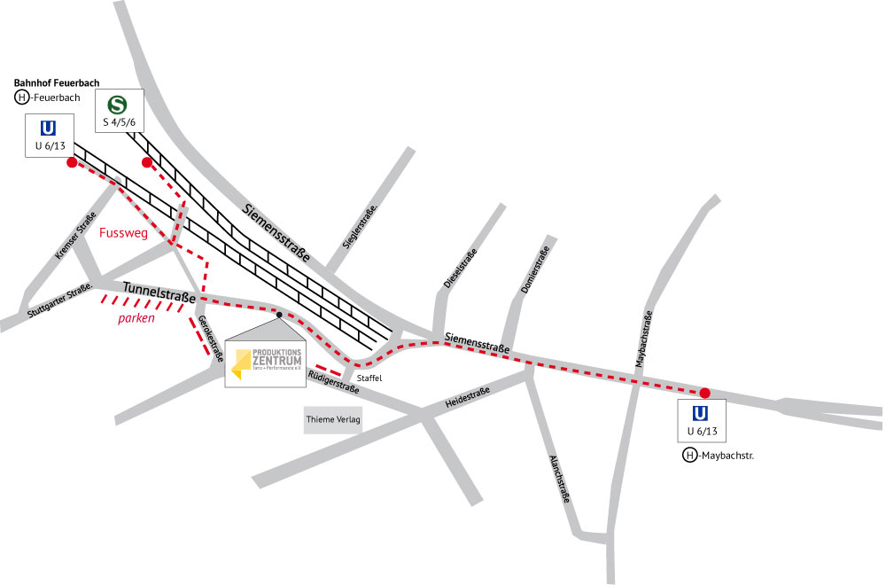 Anfahrt zum Produktionszentrum